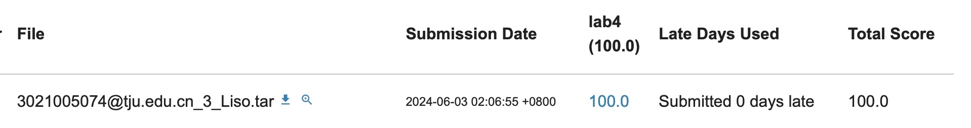 Autolab 自动测试结果 Autolab
